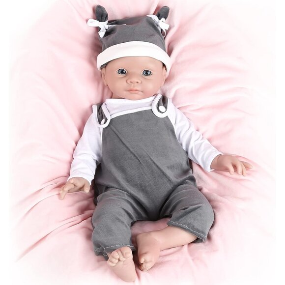 🆕19 inch Full Body Silicone Baby Dolls Boy Realistic Newborn Babies for Kids - Picture 1 of 6